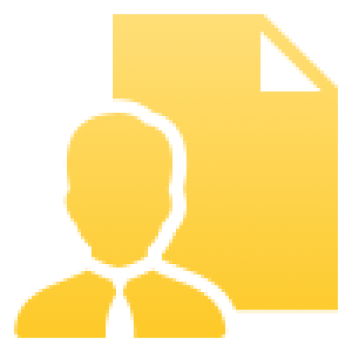 Person silhouette with document icon