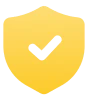 Yellow shield with black checkmark
