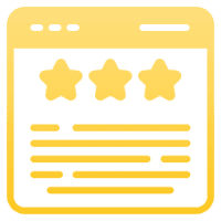 Webpage icon showing three-star rating